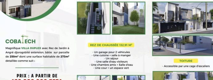 Villa duplex avec rez de jardin
